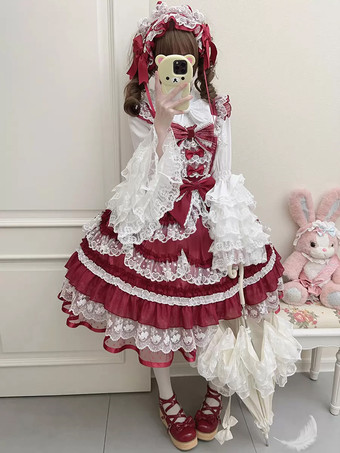 【期間限定】スイートロリータドレス ポリエステル ノースリーブ ジャンパー スイートロリータドレス