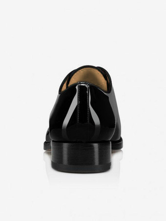 メンズ パテントレザー タキシード オックスフォード ドレスシューズ クラシック レースアップ ラウンドトゥ ウェディング プロム フォーマルシューズ