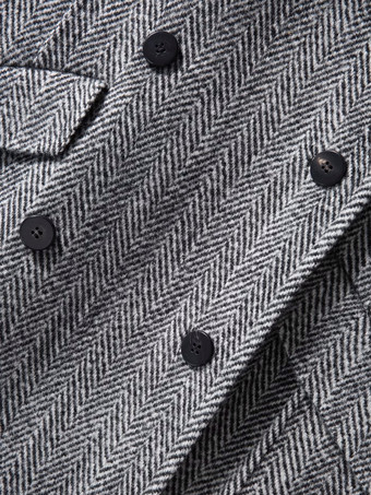 女性用ウール 英国風 オーバーコート ベルト付き ラージラペル ヘリンボーン柄 ラップコート 2025