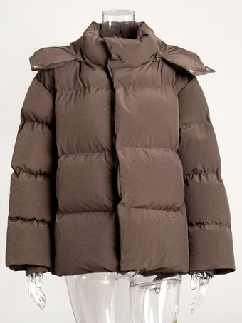 コットン パファー ジャケット フード付き 冬用 キルティング ゆったり アウター レディース 2026