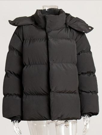 コットン パファー ジャケット フード付き 冬用 キルティング ゆったり アウター レディース 2026