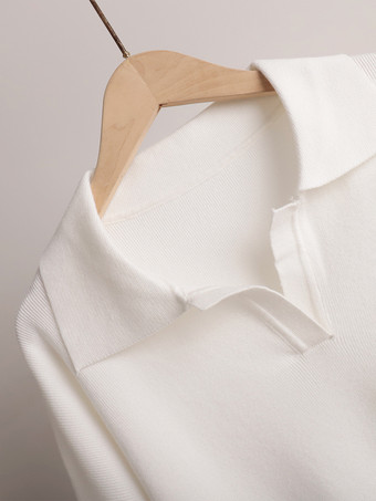 女性用ニットパンツセットドロップショルダープルオーバーとワイドレッグパンツ