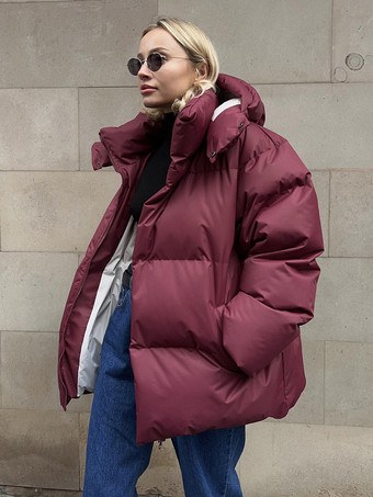 コットン パファー ジャケット フード付き 冬用 キルティング ゆったり アウター レディース 2026