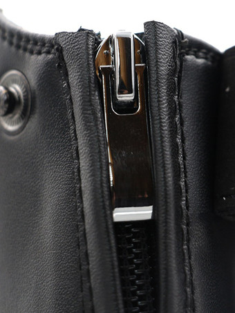 メンズニーハイブーツ 牛革 シック ブラック ナイトブーツ