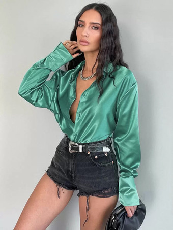 長袖ブラウス ボタン ビジネスカジュアル 春秋 ブラウス 無地