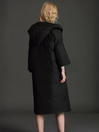 ダウンジャケット レディース 7分袖 ダックダウン 冬 ロングアウター 2025