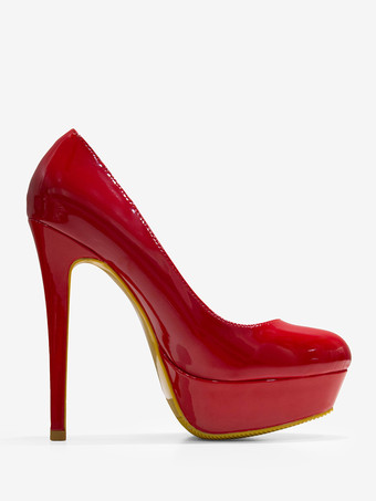 セクシーハイヒール ラウンドトゥ スティレットヒール PU 女性