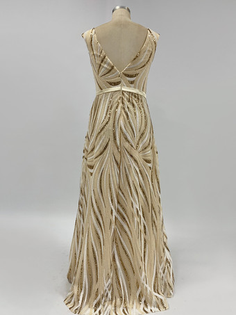 Multicolor stampa Mesh Raso Prom Dress   Abiti per Ospiti di Matrimonio