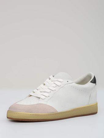 レディース ホワイト スニーカー レースアップ スケート スニーカー