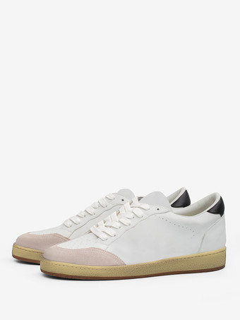 レディース ホワイト スニーカー レースアップ スケート スニーカー