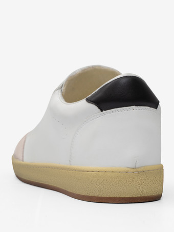 レディース ホワイト スニーカー レースアップ スケート スニーカー