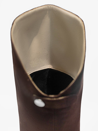 スエードニーブーツ ハイヒール ポインテッドトゥ ニーハイブーツ