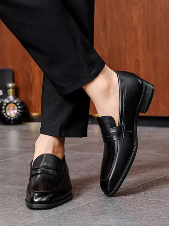 ペニーローファー メンズ ラウンドトゥ 牛革ローファーシューズ