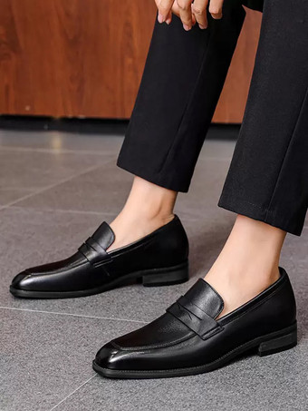 ペニーローファー メンズ ラウンドトゥ 牛革ローファーシューズ