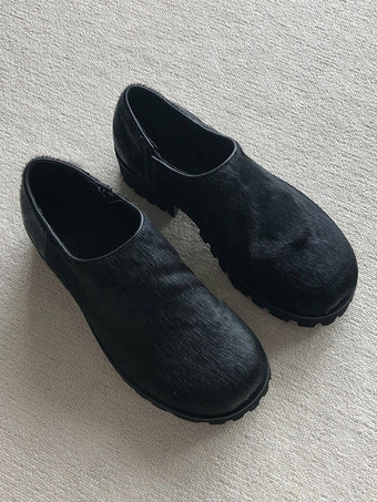 Mocasines de pelo de caballo para mujer