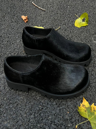 Mocasines de pelo de caballo para mujer