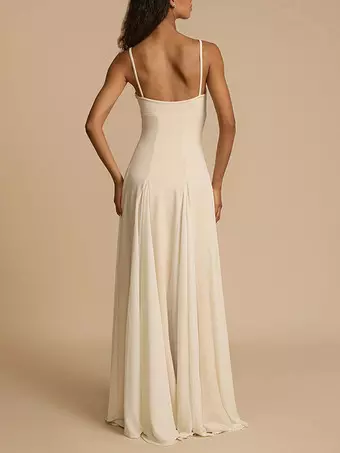 a line off the shoulder white dress Off White Satin Pleating Off The Shoulder A-line Vintage Wedding Dresses,  CW0392