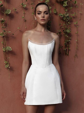 ウェディングドレス ショート ツーピース 長袖 レース ショート ブライダルドレス