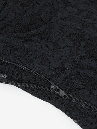 ブラック ビスチェ トップ レース 透明バック バンデージ ストラップ コルセット