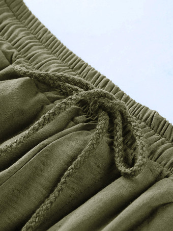 メンズ ビーチ カーゴ ショーツ 伸縮性ウエスト 軽量 夏用 ポケット付き ショーツ