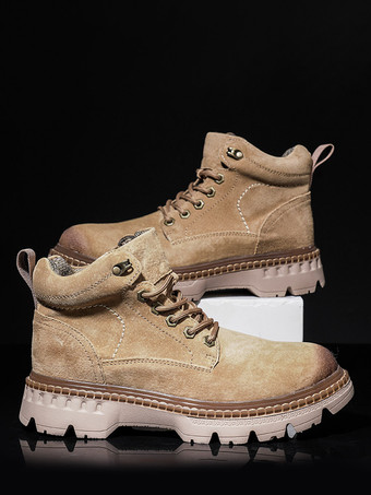 男性用スニーカー 快適なレザー ラウンドトゥ