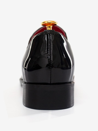 メンズ スリッポン ローファー ペニーシューズ ブラック ラウンドトゥ PUレザーシューズ