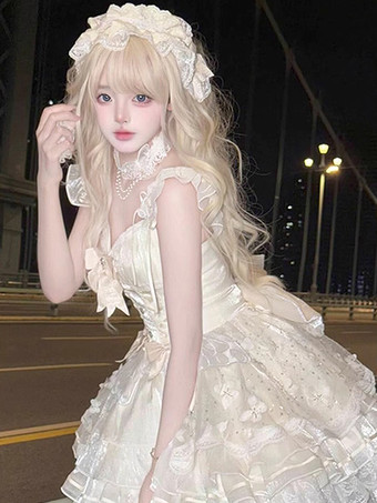 スイートロリータドレス バレエJSK ポリエステル ノースリーブ スイート姫ロリータドレス