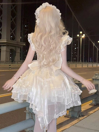 スイートロリータドレス バレエJSK ポリエステル ノースリーブ スイート姫ロリータドレス