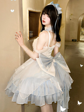 スイートロリータドレス バレエJSK 多層ポリエステル ノースリーブ スイートロリータドレス