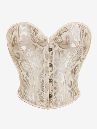 肌色ブラックコルセットランジェリーシェイプウェアブラックフロントボタンレディースコルセット