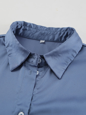 ベルト付きサテンシャツドレス ハイローヘム 長袖 エレガントな春ロングドレス レディース 2025