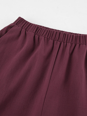 レディース向けツーピースコーデセット 長袖シャツとワイドレッグパンツ 春カジュアルコーデ 2025