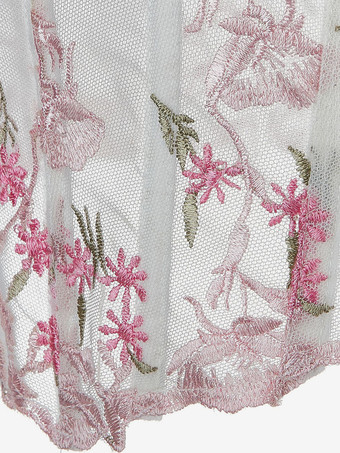 レディースコルセット ホワイト スパゲッティストラップ レースアップ 花柄 インドア シック タンクトップ