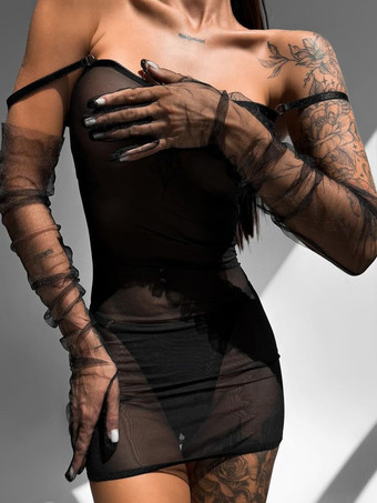 ベビードール ランジェリー ベビードール 女性用 ブラック リボン バックレス メッシュ セクシー シュミーズ