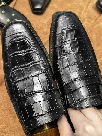 メンズ ペニーローファー シューズ 牛革 クラシック シック ドレスシューズ