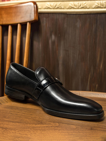 メンズ モンクローファー ブラックシューズ バックル 牛革 クラシックローファー