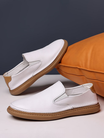 Herren-Loafer-Schuhe mit runder Spitze Rindsleder Herren-Loafer-Schuhe