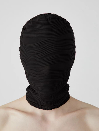 ブラック 大人用マスクフード 伸縮性ポリエステル ファッションマスク