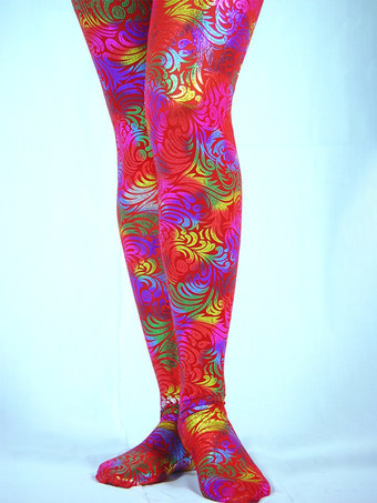 大人用全身タイツ コスチューム ライクラ スパンデックス 花柄 フルボディスーツ