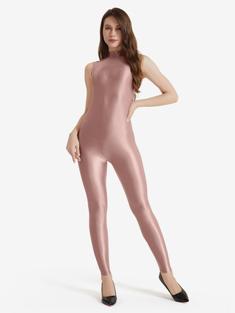 カメオピンクレディース ゼンタイ ジャンプスーツ カメオ ピンク ストレッチ セクシー ライクラ スパンデックス キャットスーツ