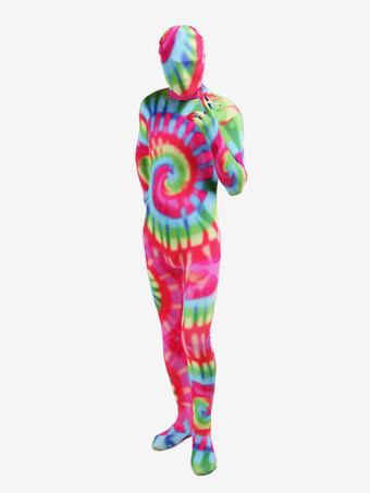 パターニング全身タイツ 大人用全身タイツ ライクラ スパンデックス 花柄プリント 全身コスチューム