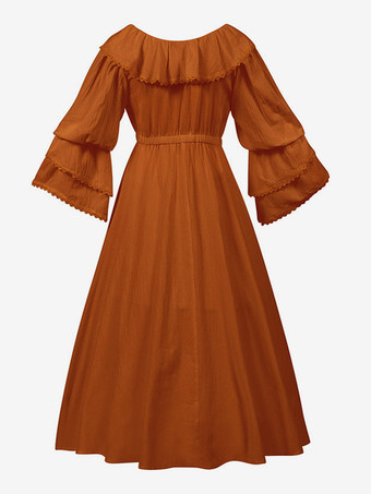 レディース レトロ 中世 コスチューム フリル ポリエステル マリー アントワネット コスチューム セット