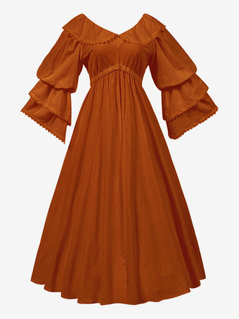 レディース レトロ 中世 コスチューム フリル ポリエステル マリー アントワネット コスチューム セット