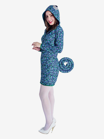 レディース ショート カメレオン 着ぐるみ パジャマ ワンジー ハロウィン 大人用 動物コスチューム