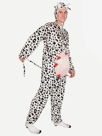 大人用着ぐるみ おもしろい牛ワンジー ジャンプスーツ 帽子付き