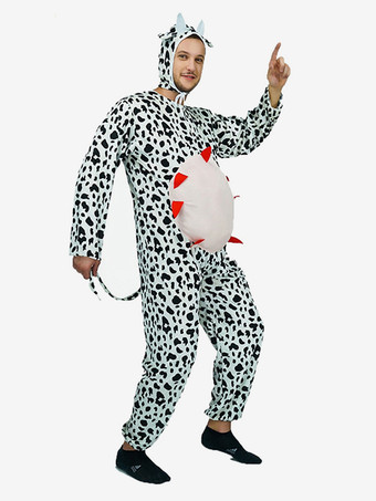 大人用着ぐるみ おもしろい牛ワンジー ジャンプスーツ 帽子付き