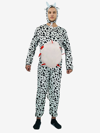 大人用着ぐるみ おもしろい牛ワンジー ジャンプスーツ 帽子付き