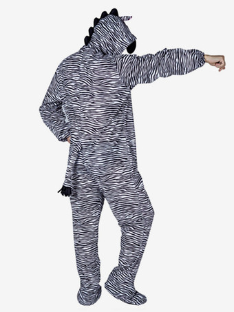 大人ゼブラ着ぐるみカバーオールパジャマブラックポリエステルジャンプスーツ着ぐるみコスチューム