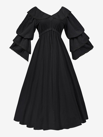 レディース レトロ 中世 コスチューム フリル ポリエステル マリー アントワネット コスチューム セット