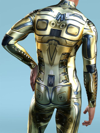 カモフラージ全身タイツ ハロウィン 大人用全身タイツ 動物ロボット 3Dプリント ライクラ スパンデックス セクシーコスチューム